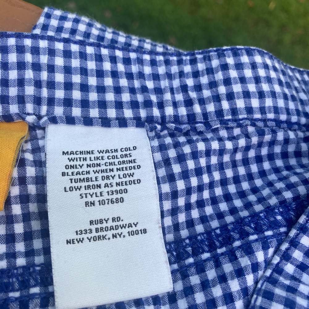 Rudy Rd. Blue checked Capri pants - Picture 6 of 10